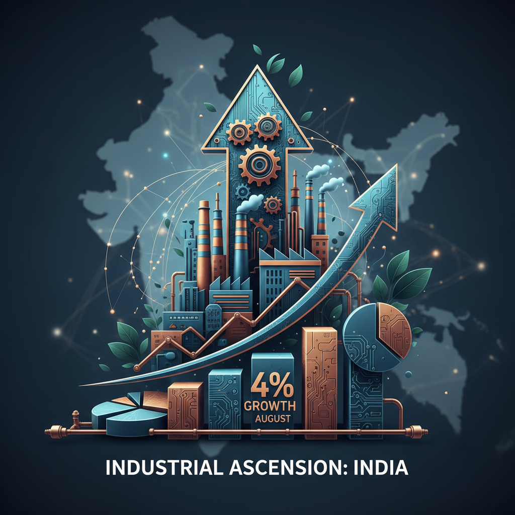 India’s Industrial Output Grows 4% in August