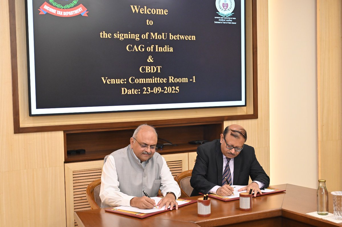 CAG and CBDT Sign MoU to Boost Operational Effectiveness